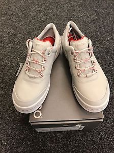 Ecco Men's Cage Golf Shoes EU 42 / UK 7.5/8 Concrete &amp; Tomato image 1