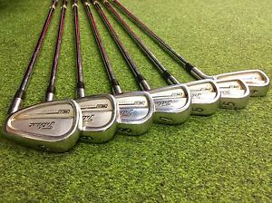 set of TITLEIST CB forged IRONS    stiff steel shafts.   4-PW image 1