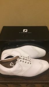 Footjoy Myjoys Icon Shield Tip Custom White Gator 10.5 W Wide No Logos image 1