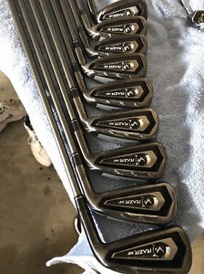 Callaway X F Forged Iron Set 4-PW AW SW R Flex Graphite (super Nice)!!! (9)clubs image 1