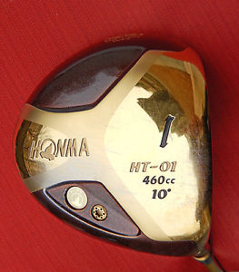 HONMA HT-01  4 STARS GOLD 10° DRIVER 460cc HEAD SAMPLE REGULAR FLEX RARE image 1