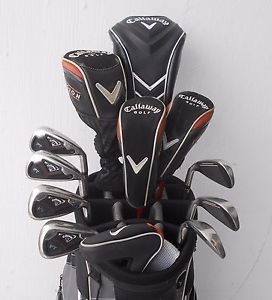 COMPLETE SET MEN'S RH CALLAWAY GOLF CLUBS DRIVER FWY HYBRIDS IRON SET PUTTER! image 1
