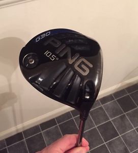 Barely Used PING G30 Driver,  10.5 degrees. graphite, stiff image 1