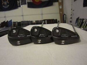 Cleveland 588 RTX 2.0 CB Black Satin Wedge Set - 52*-56*-62* - Steel - MINT - LH image 1