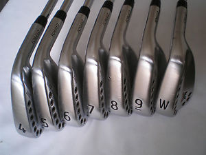 PXG 0311T irons 4 thru PW __ Pured KBS Tour Stiff shafts __ custom orange paint image 1