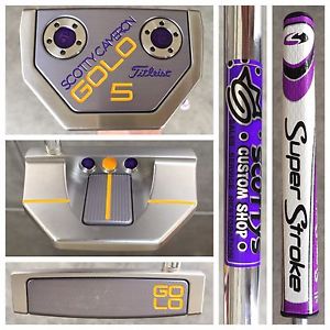 2016 CUSTOM SHOP Purple and Yellow Titleist Scotty Cameron 35" GOLO 5 Putter image 1