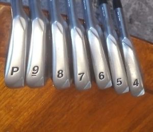 CHIKARA YU-GA FORGED MB1 IRONS / 4-PW / STIFF AEROTECH STEELFIBER SHAFTS - RARE image 1