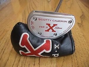 SCOTTY CAMERON TITLEIST RED X2 LAWSUIT MALLET 3 DOT PUTTER 35" HEADCOVER PGA image 1