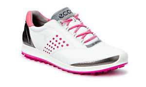 Ecco Womens Biom Hybrid 2 White/Candy Hydromax Leather Golf Shoes image 1