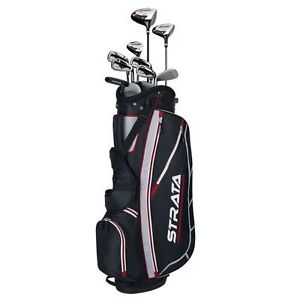NEW 2016 CALLAWAY STRATA (12 PIECE) MENS COMPLETE LH GOLF SET W/ BAG (UNIFLEX) image 1