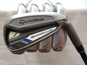 TaylorMade Speedblade 6-PW Iron set 65G Regular flex Graphite Irons Used RH image 1