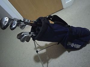 Titleist Irons (3-PW), Driver, 3 Wood and Ping Bag VGC image 1