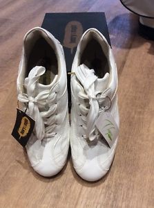 Damen Golfschuh Veganer Schuh Henry &amp; Magda Vernice Weiß Größe EUR 38 image 1