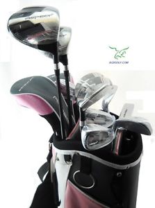 ORLIMAR LADIES ALL GRAPHITE ASPECT PINK COMPLETE GOLF SET BAG+HYBDS+IRONS+PUTTER image 1
