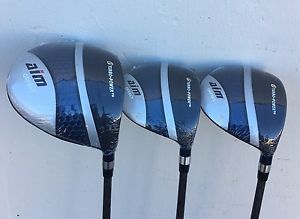 Womens Graphite Slice Killer Turbo Power Aim Offset 12*,3 & 5 wood golf set image 1