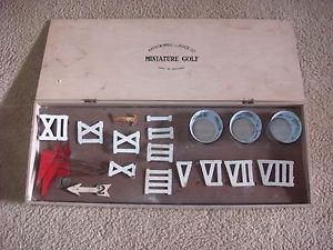 Antique Abercrombie and Fitch Co. Miniature Golf Hickory era Set Very Unique image 1