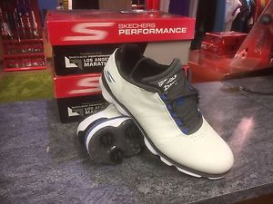 Sketchers Go Golf Pro White/Grey/Blue (UK10.5) image 1