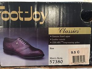 Footjoy Classics 9.5 Golf Shoes Exotic Lizard Skin 9.5C Wingtip image 1