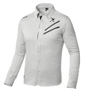 Oakley Golf SKULL STRIPE WOVEN L/S SHIRT White 401821JP-100 Japan Model 2016 image 1