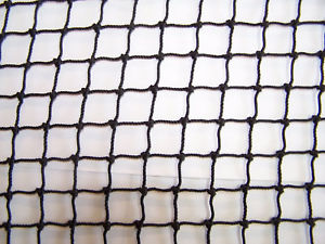 40' x 15' GOLF IMPACT BLACK SQUARE NYLON BARRIER BACKSTOP NETTING  3/4"  #18 image 1