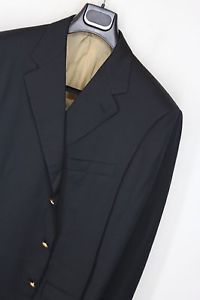Recent Ermenegildo Zegna GOLD button blazer sportcoat US 46R Navy Blue #279 image 1