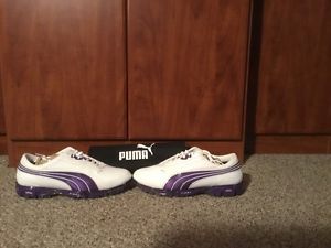 PUMA Rickie Fowler Cell Fusion White with Purple Men's Golf Soes NEW  SIZE  9.5 image 1