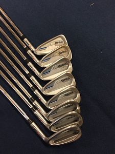 PING I SERIES E1 4-PW, AW IRONS REGULAR STEEL USED image 1