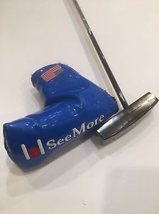 SeeMore mFGP Black Gunmetal Putter - 33"  Two headCovers Re-Weighted image 1
