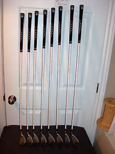 New Wilson Staff D100 Golf Iron Set 4 Iron to Gap Wedge 8 clubs L H Flex R Graph image 1