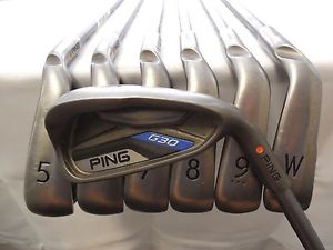 Used Ping G30 Orange Dot 4-PW Iron Set Ping TFC 419I Regular Flex Graphite RH image 1