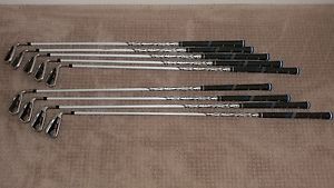 CALLAWAY X-Hot IRONS, GRAPHITE SHAFTS, 4-A (9 CLUBS), NICE SET! image 1