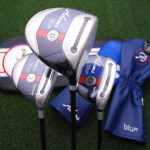 Adams Golf Blue 3pc SET - Driver & 3+5 Fairway Woods - PXV Graphite Regular NEW image 1