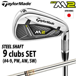 TAYLORMADE GOLF JAPAN M2 IRON SET #4-9,P,A,S (9clubs) REAX90 JP STEEL 2017 MODEL image 1