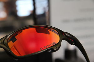 Oakley + CUSTOM JULIET CARBON + RUBY RED "The CAPTAIN" LENS + RARE ++ RED PADS++ image 1