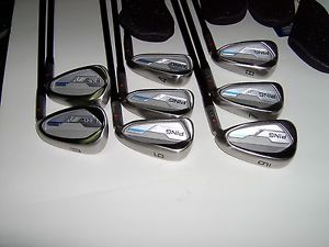 Ping i e1 irons (8 clubs) Red dot, RH, R flex. image 1