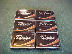 6 DOZEN (72) NEW 2017 TITLEIST PRO V1 GOLF BALL, LOGO OVERRUNS $42 PER DOZEN V 1 image 1