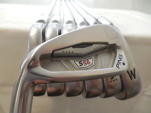 Used LH Ping S56 4-PW Iron Set Dynamic Gold SL S300 Stiff Flex Steel LH image 1