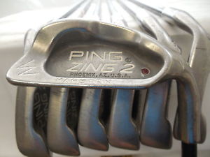 Used Ping Zing 2 Maroon Dot 4-PW Iron Set XPC Tour Senior Flex Graphite +3/4" image 1