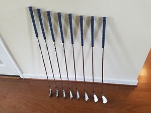 Cobra Baffler XL Irons Left Handed LH steel shafts stiff flex 4-AW image 1