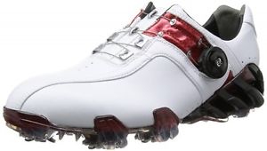 MIZUNO golf shoes GENEM004Boa 51GP1400 EE White X red image 1