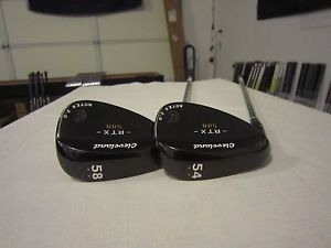 Cleveland 588 RTX 2.0 Black Satin Wedge Set - 54* - 58*- Steel - MINT - LH image 1