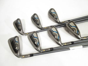Mint! -LH- PING G-MAX Yellow Dot IRONS 6-PW,UW,SW Graphite STIFF FLEX (-1") image 1