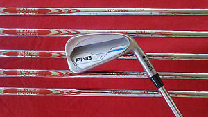 "EXCELLENT"  PING i e1  5-PW, BLACK Dot,  Upgrade:  Nippon Modus3 TOUR 105 Stiff image 1