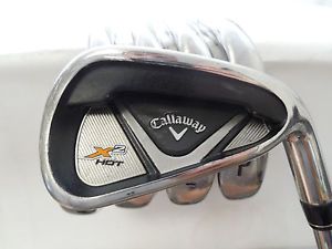 Used Callaway X2 Hot Iron Set (6-PW) w Speedstep 85 Gram Regular Flex Steel Shft image 1