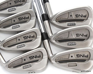 PING S58 BLACK DOT IRONS 3-9 STEEL TRUE TEMPER STIFF FLEX #D4884 image 1