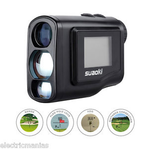 600M 656 Yard 6X LRF LCD Laser Range Finder Scope for Golfing and Hunting Black image 1