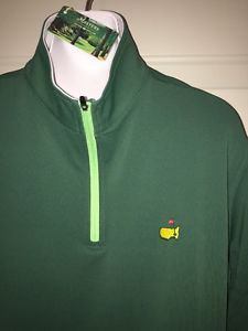 2017 Masters Augusta Peter Millar Men's Pullover Medium Pine Green 1/4 Zip NWT image 1