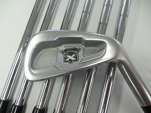 Used RH Callaway X Forged 2009 4-PW Iron Set KBS Tour Stiff Flex Steel Shafts image 1