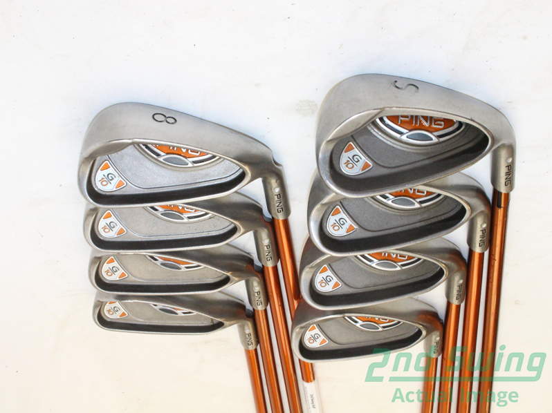 Ping G10 Iron Set 5-PW GW SW Graphite Regular Right White Dot 38.5 in image 1