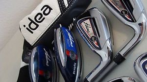 ADAMS BLUE IRON SET 3H/4H 5-PW RH Senior flex Graph Excellent Priority US Ship image 1